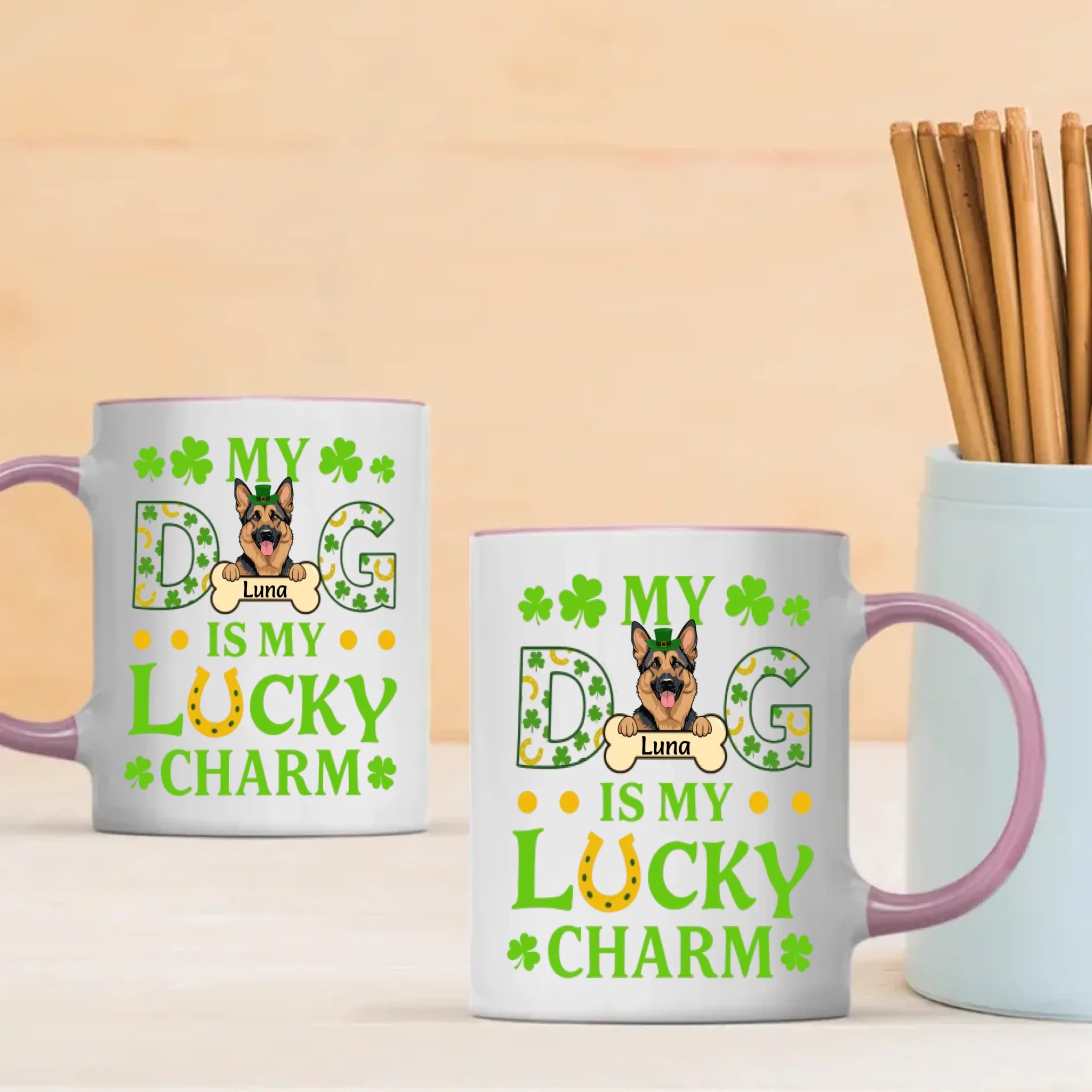 Personalized St. Patrick’s Mug – My Dog Is My Lucky Charm Celebration - 89Prints