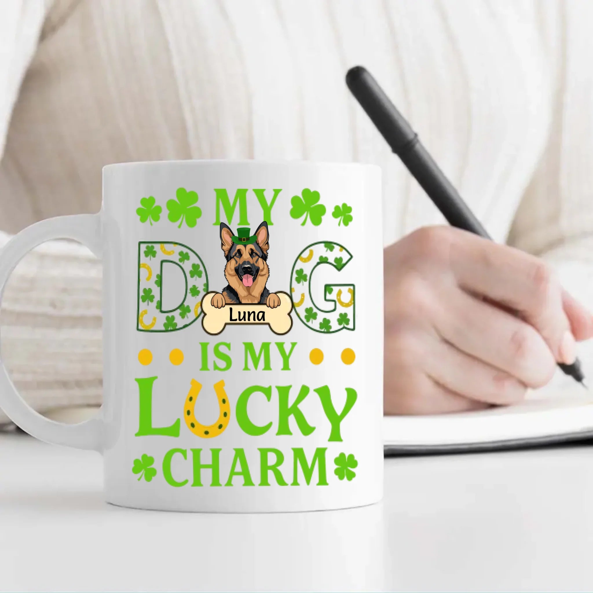 Personalized St. Patrick’s Mug – My Dog Is My Lucky Charm Celebration - 89Prints