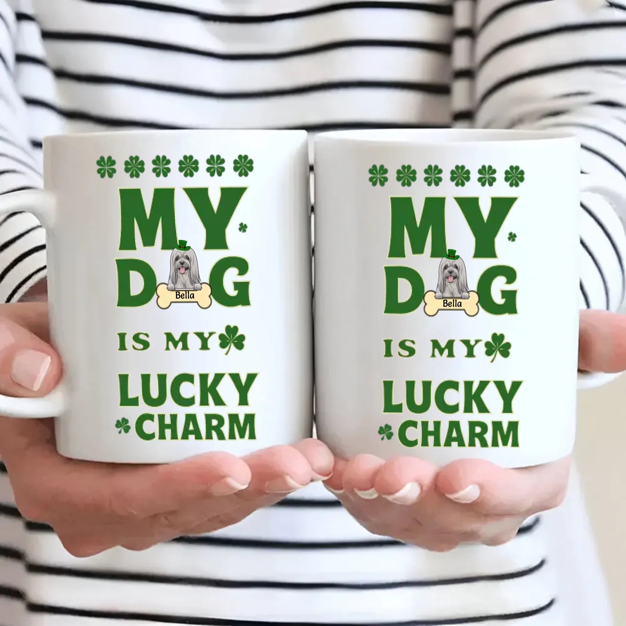 St. Patrick’s Dog Mug – Personalized Lucky Dog Celebration Coffee Cup – 89Prints