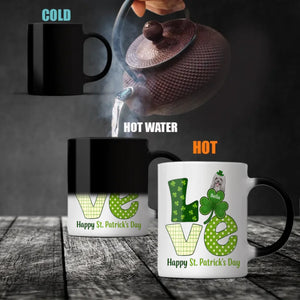Happy St. Patrick’s Day Dog Mug – Personalized Lucky Shamrock Gift – 89Prints
