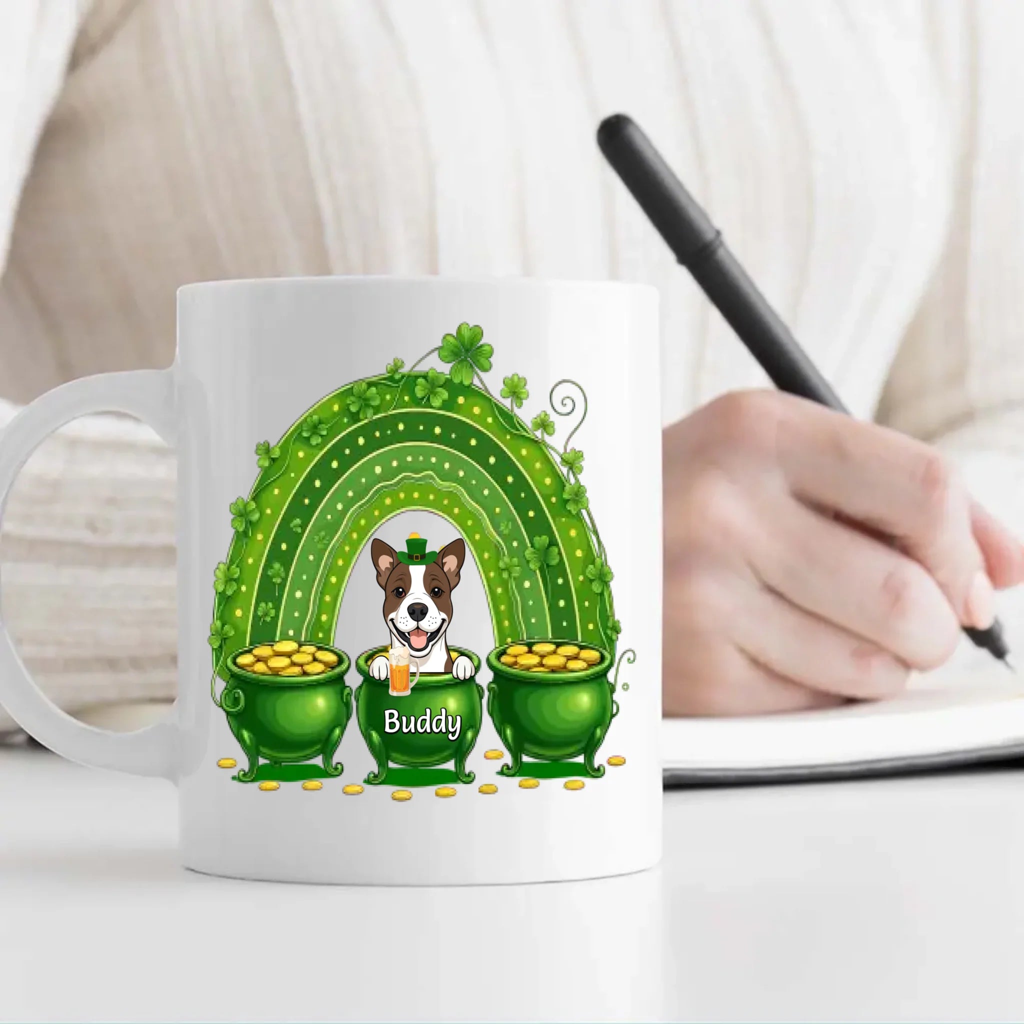 Happy St. Patrick’s Day Rainbow Mug – Personalized Lucky Celebration Gift - 89Prints