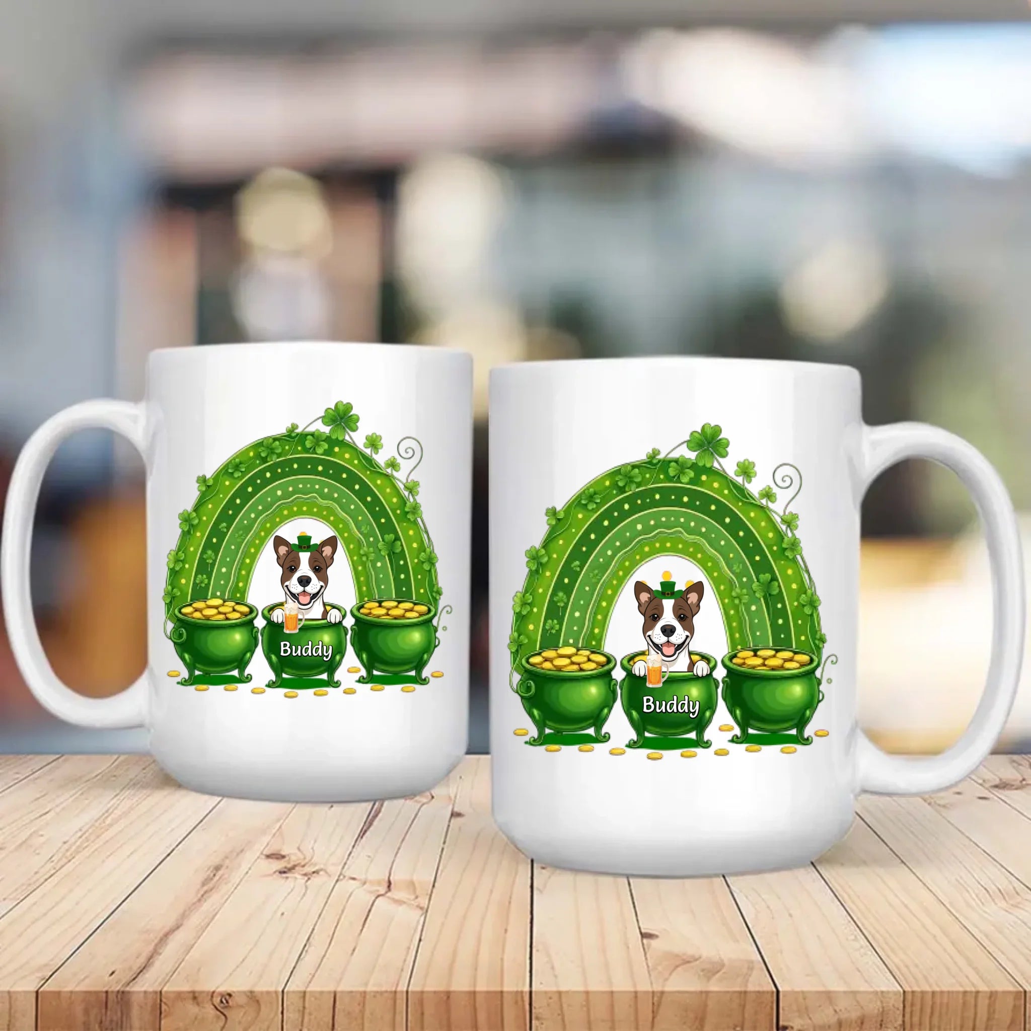 Happy St. Patrick’s Day Rainbow Mug – Personalized Lucky Celebration Gift - 89Prints