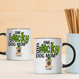 One Lucky Dog Mom Magic Mug – St. Patrick’s Day Leprechaun Dog Design - 89Prints
