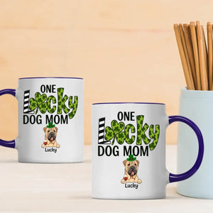 One Lucky Dog Mom Magic Mug – St. Patrick’s Day Leprechaun Dog Design - 89Prints