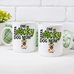 One Lucky Dog Mom Magic Mug – St. Patrick’s Day Leprechaun Dog Design - 89Prints