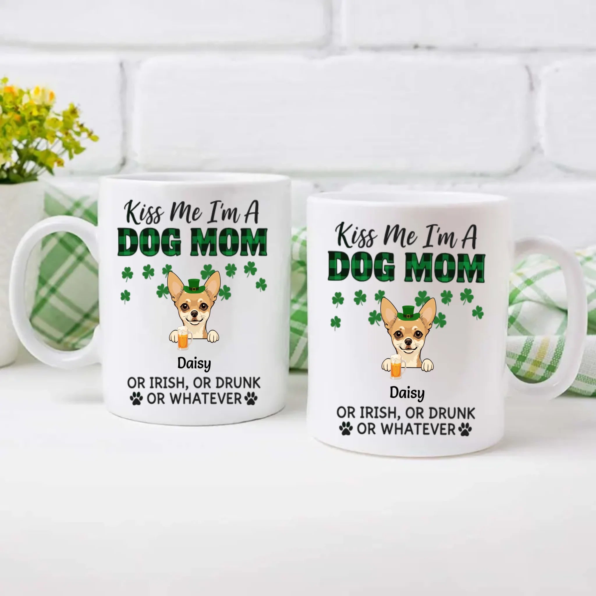 Dog Mom St. Patrick’s Day Mug – Leprechaun Dog & Funny Irish Quote - 89Prints
