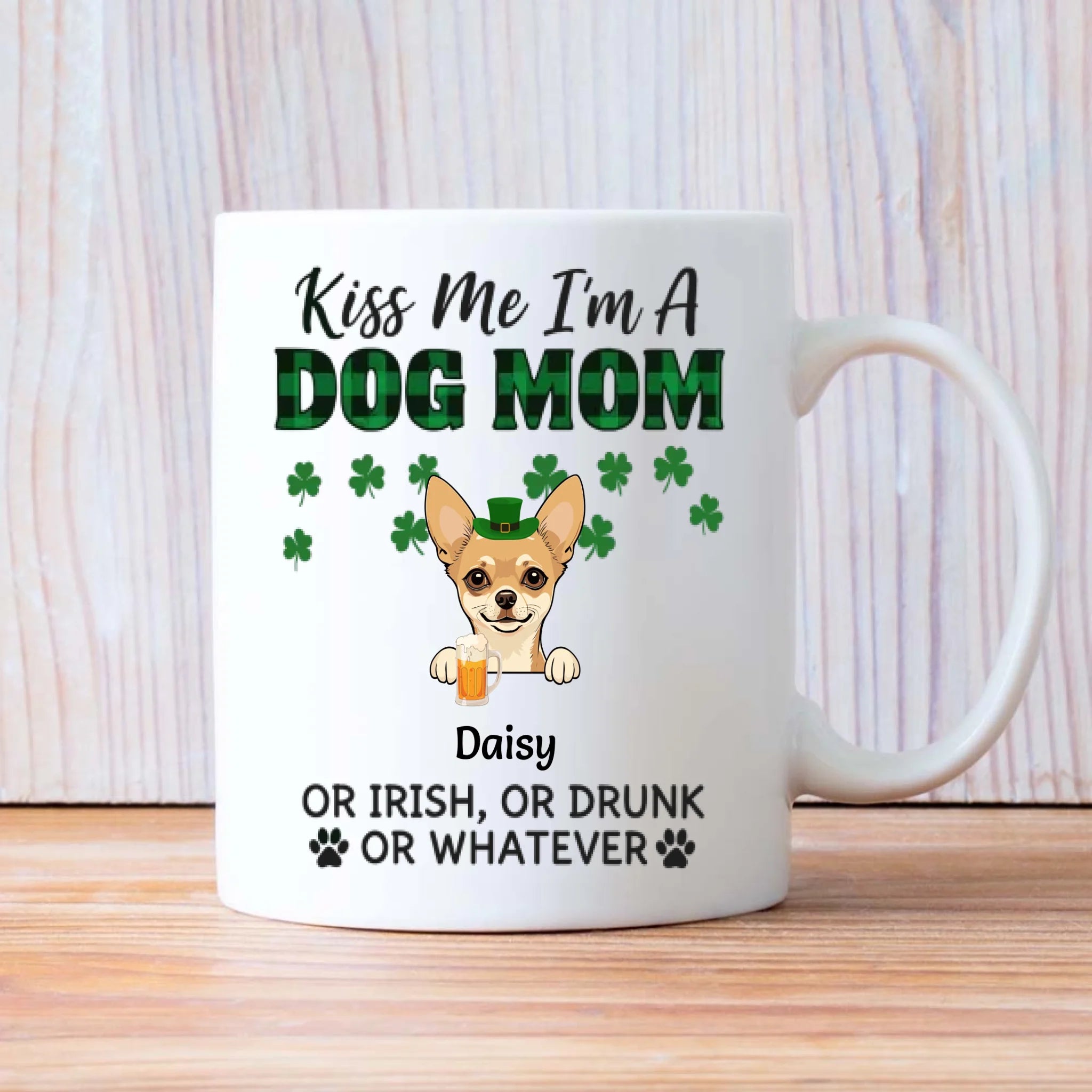 Dog Mom St. Patrick’s Day Mug – Leprechaun Dog & Funny Irish Quote - 89Prints
