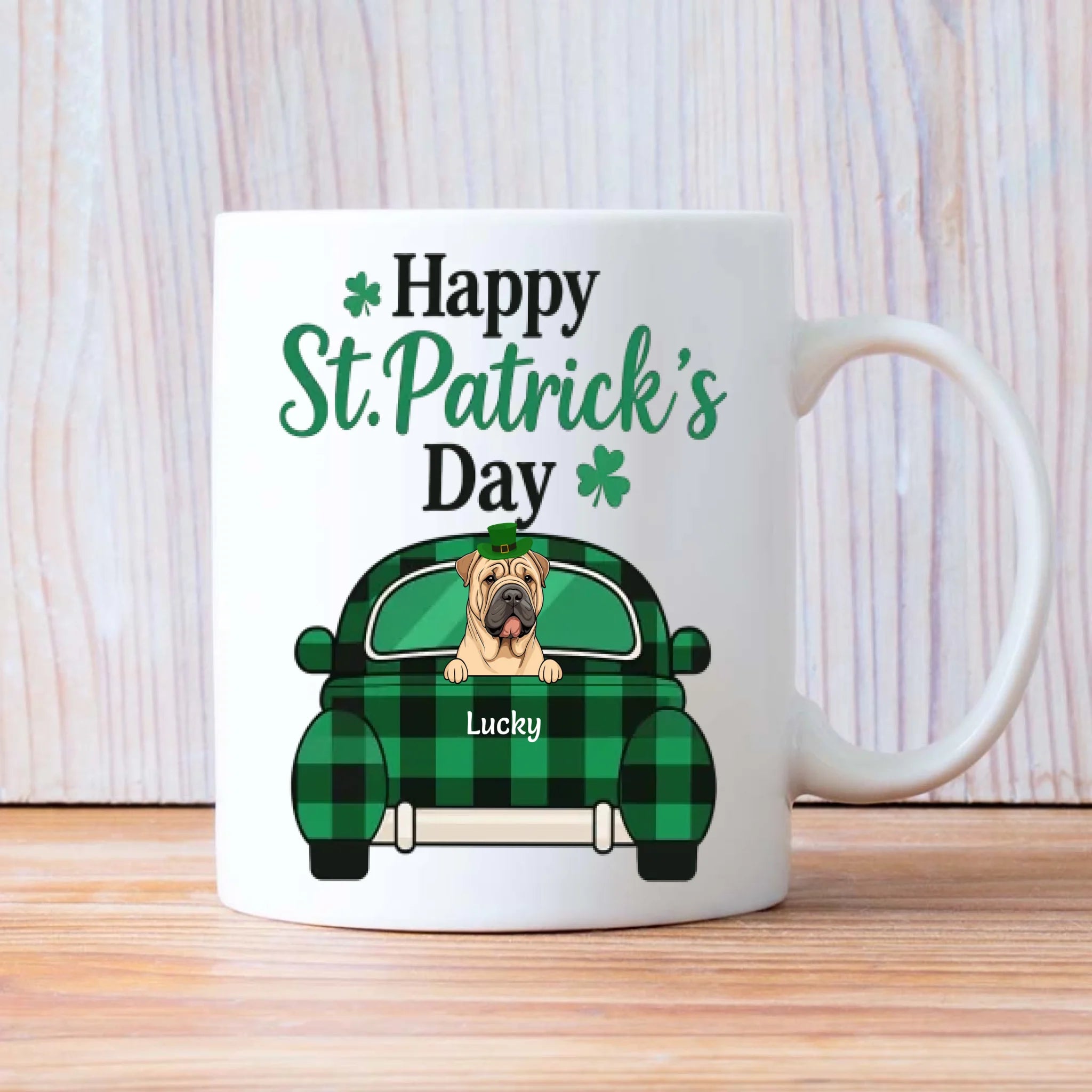 Patrick-Themed Personalized Dog Mug – Funny Custom Dog & Name | 89Prints