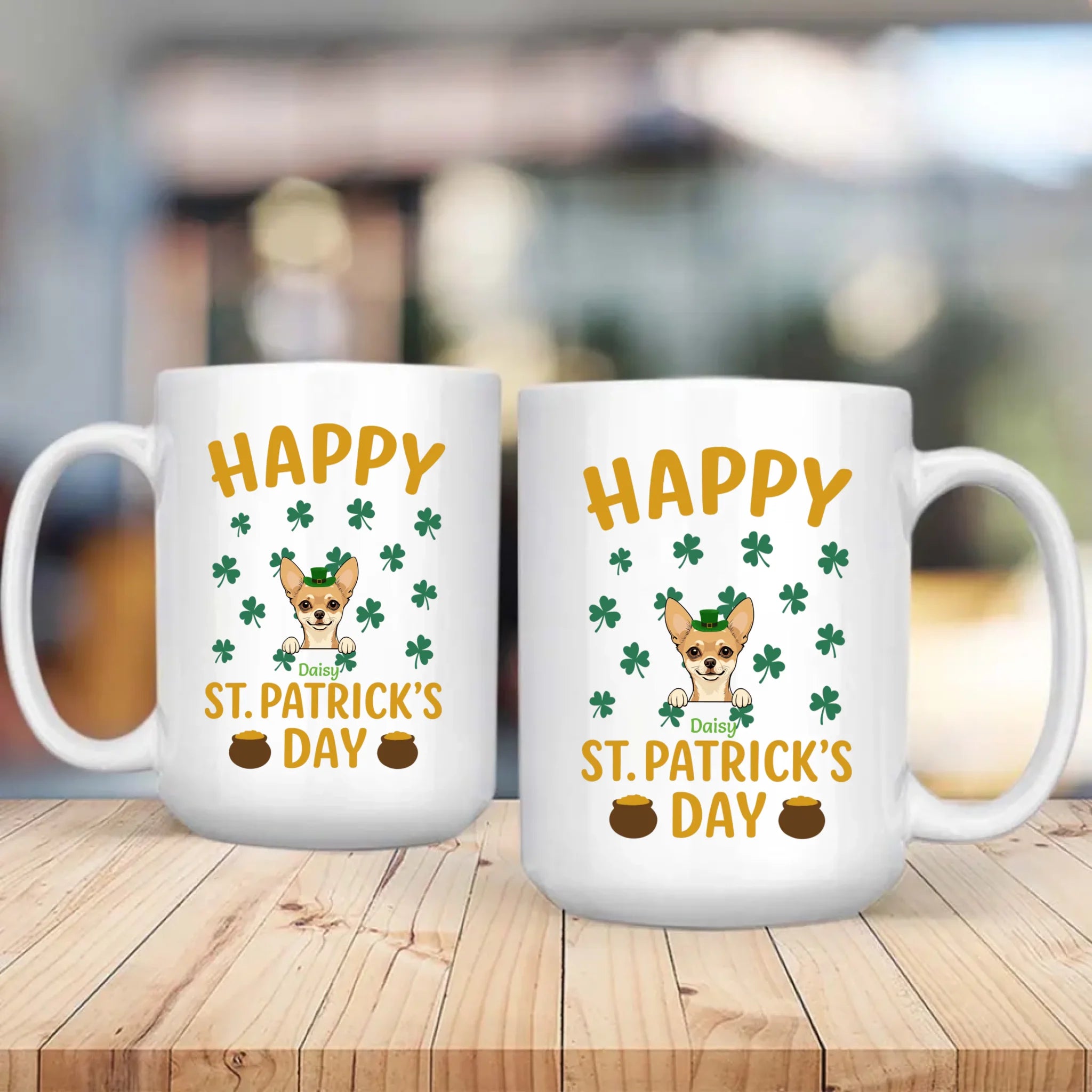 Magic Dog Mug – Leprechaun Dog & Shamrocks for St. Patrick’s Day - 89Prints