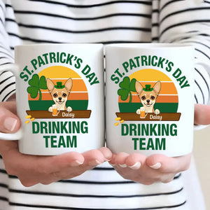 St. Patrick’s Day Drinking Team Dog Mug – Custom Leprechaun Dog Design - 89Prints