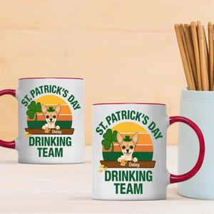 St. Patrick’s Day Drinking Team Dog Mug – Custom Leprechaun Dog Design - 89Prints