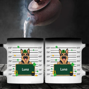 Custom St. Patrick’s Day Dog Mug – Leprechaun Dog with Shamrocks & Gold - 89Prints