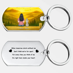 Personalized Memorial Keychain “Inside Your Heart” – Custom Dog Illustration & Name Keepsake Gift - 89Prints