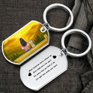Personalized Memorial Keychain “Inside Your Heart” – Custom Dog Illustration & Name Keepsake Gift - 89Prints