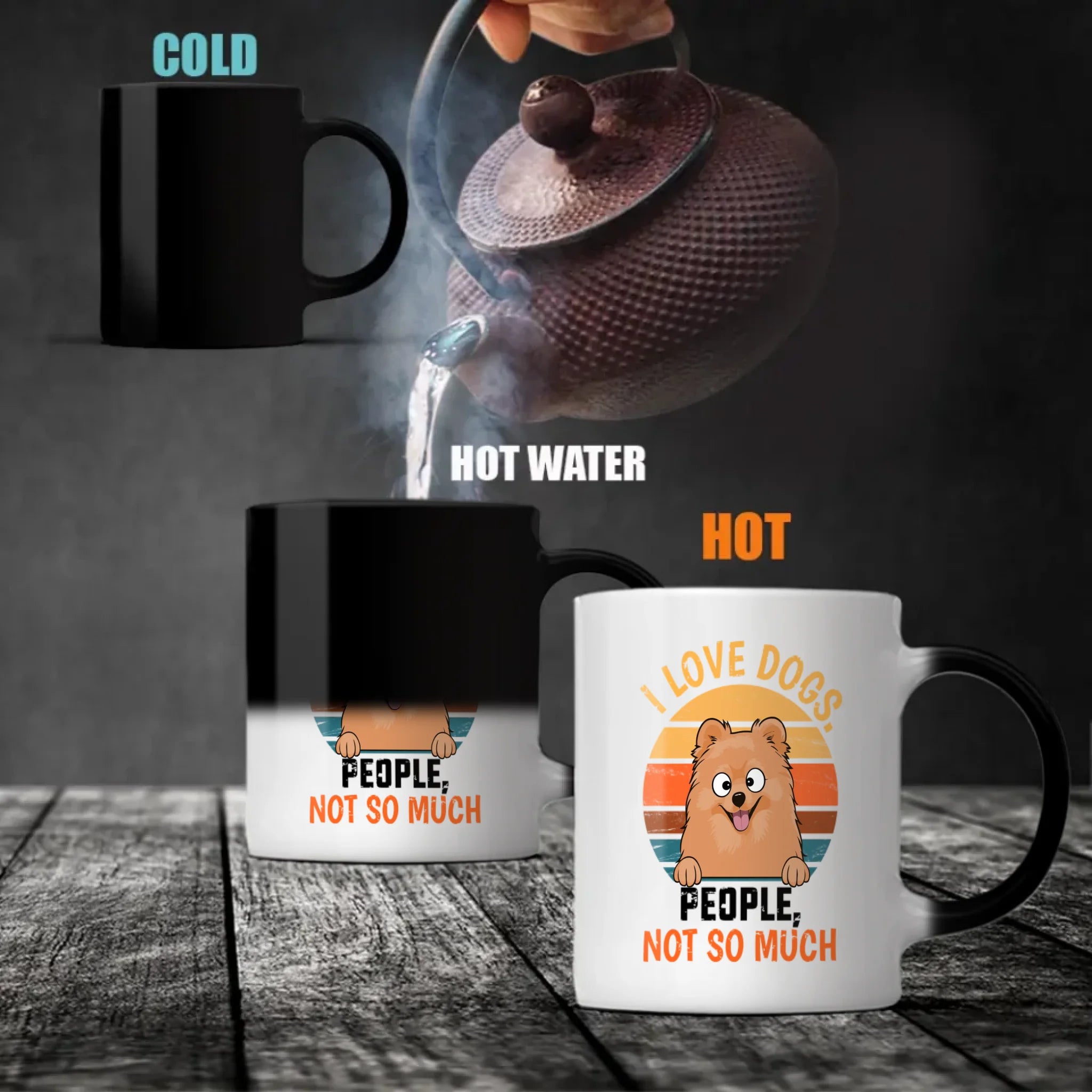 Customized Pomeranian Mug For Dog Lovers - Stay Pawsitive - I Love Dogs, People Not So Much - 89Prints