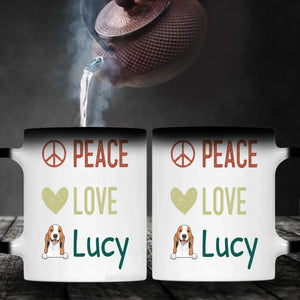 Personalised Peace Love Dog Mug - Thoughtful Gift For Dog Lovers - 89Prints