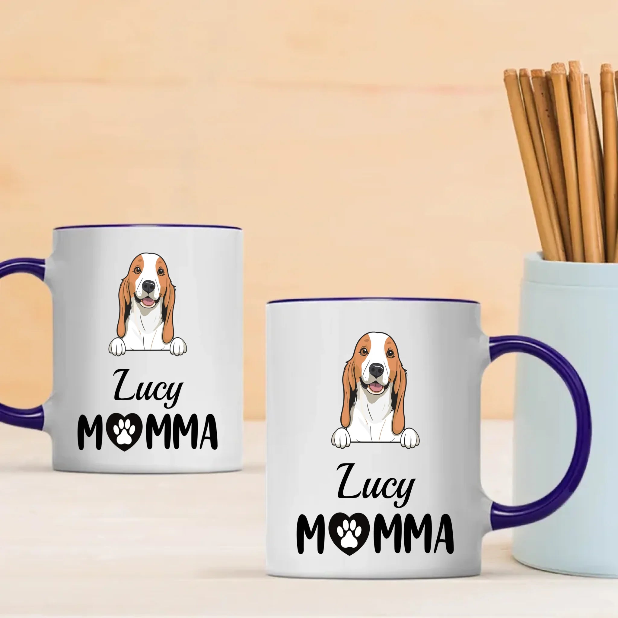 Cherished Momma Dog Mug – Personalized Gift For Dog Lovers - 89Prints