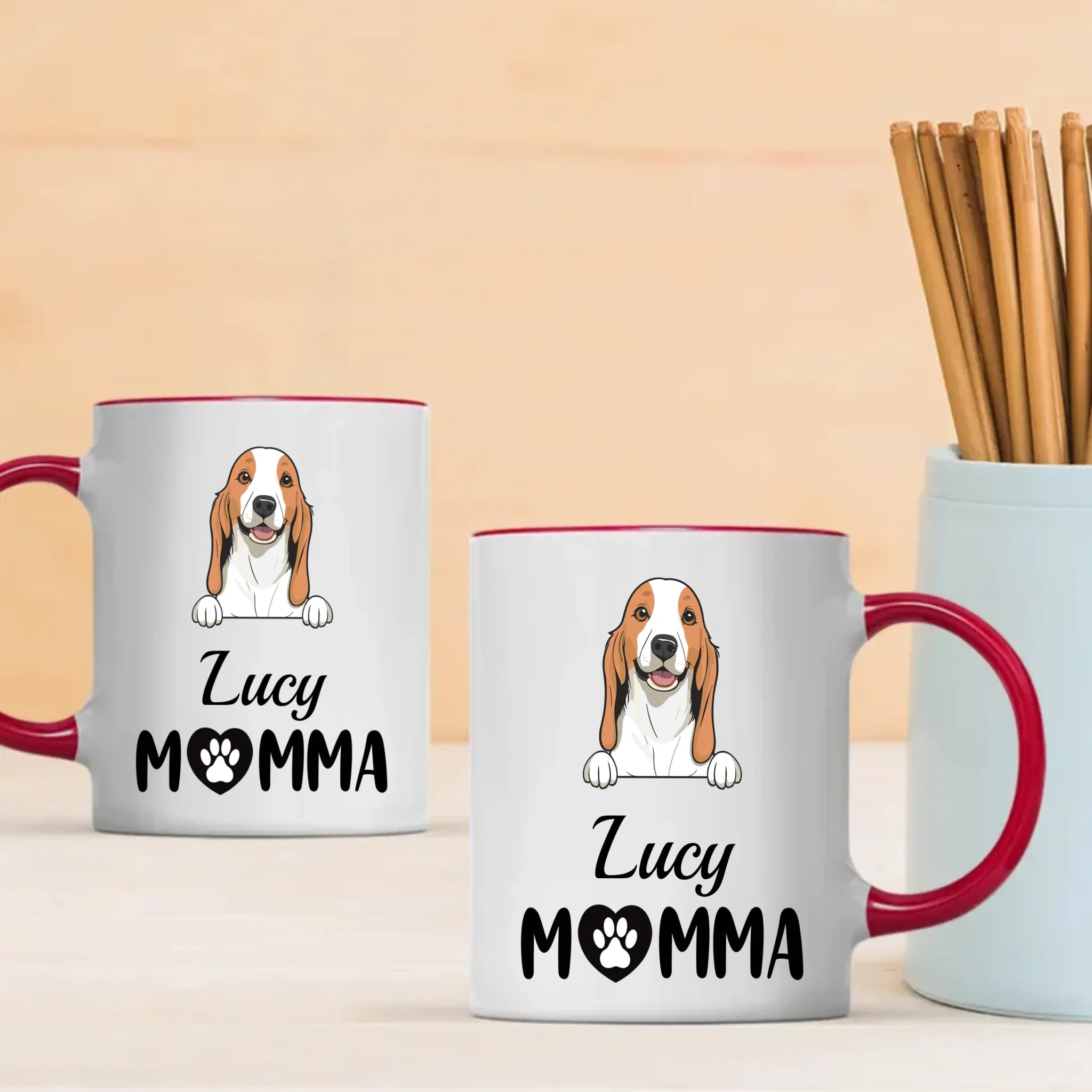 Cherished Momma Dog Mug – Personalized Gift For Dog Lovers - 89Prints