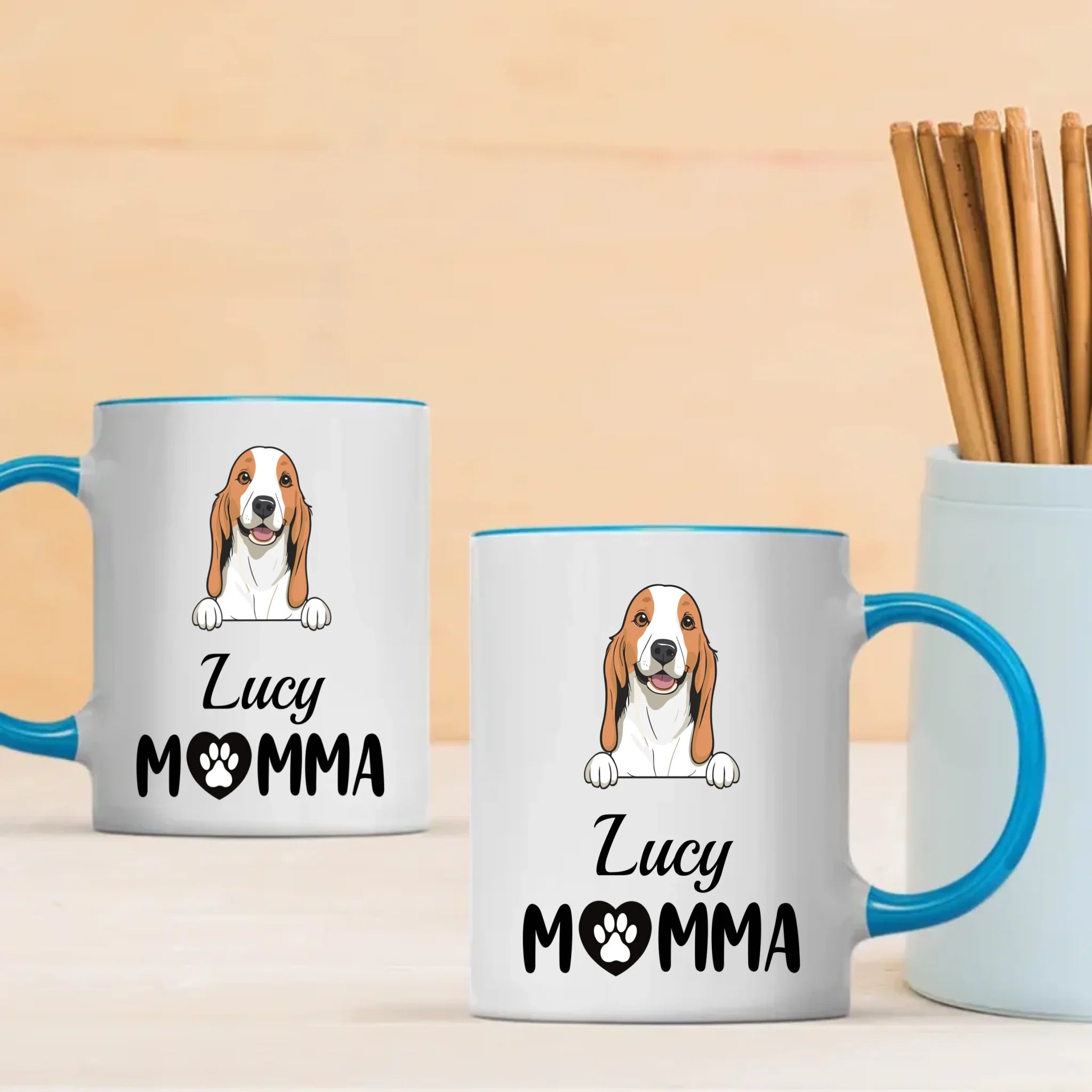 Cherished Momma Dog Mug – Personalized Gift For Dog Lovers - 89Prints