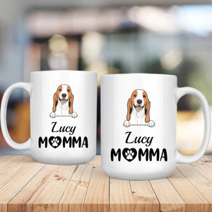 Cherished Momma Dog Mug – Personalized Gift For Dog Lovers - 89Prints