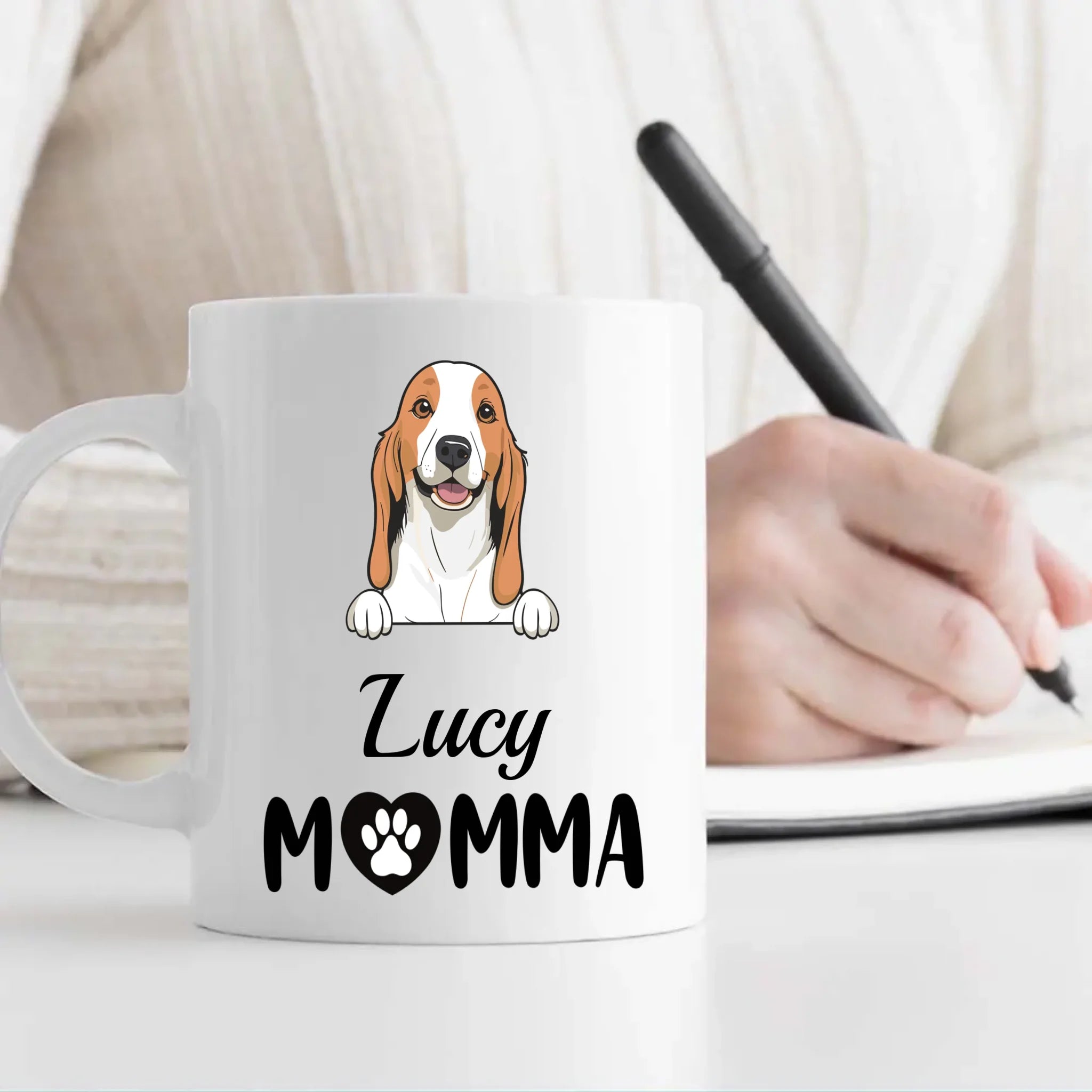 Cherished Momma Dog Mug – Personalized Gift For Dog Lovers - 89Prints