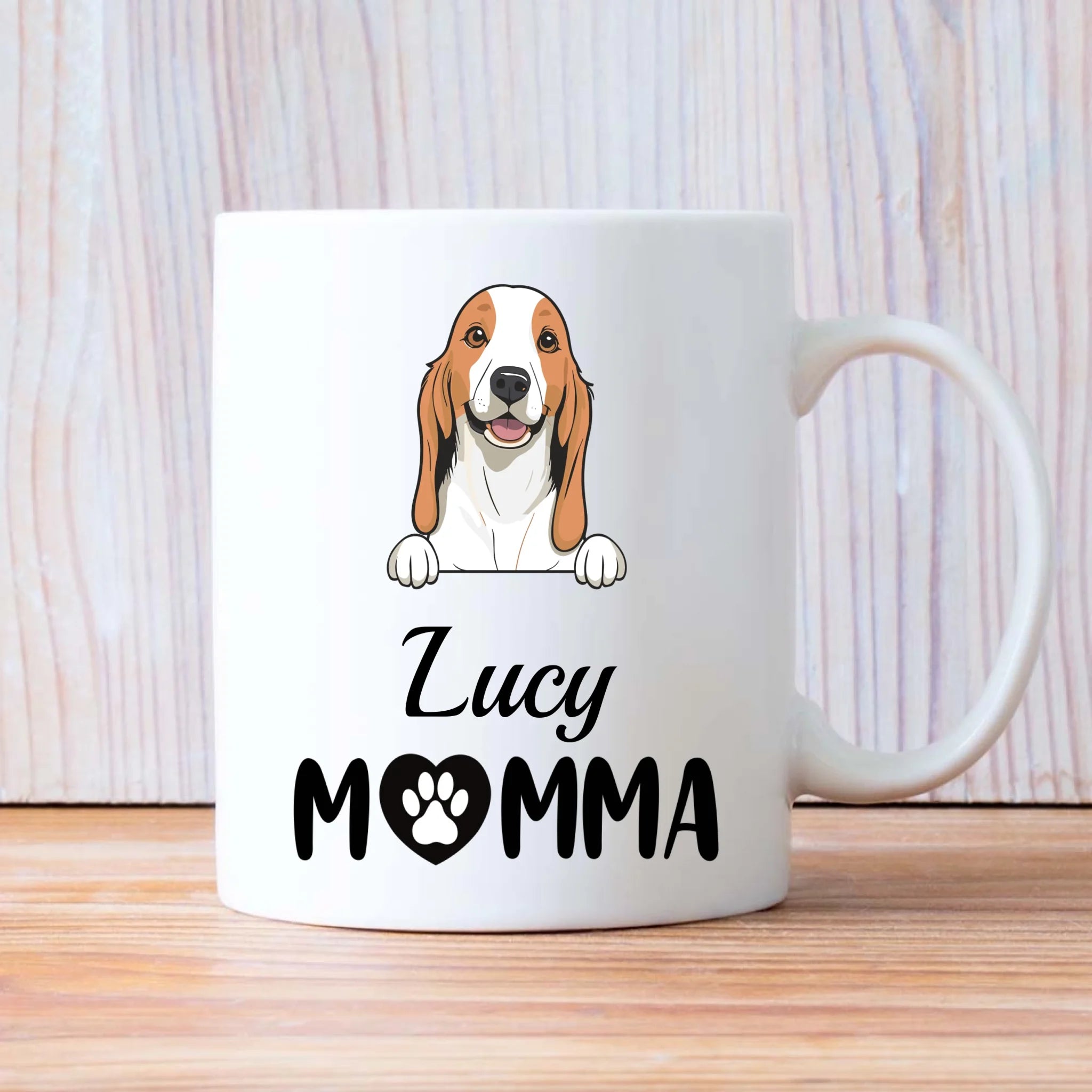 Cherished Momma Dog Mug – Personalized Gift For Dog Lovers - 89Prints