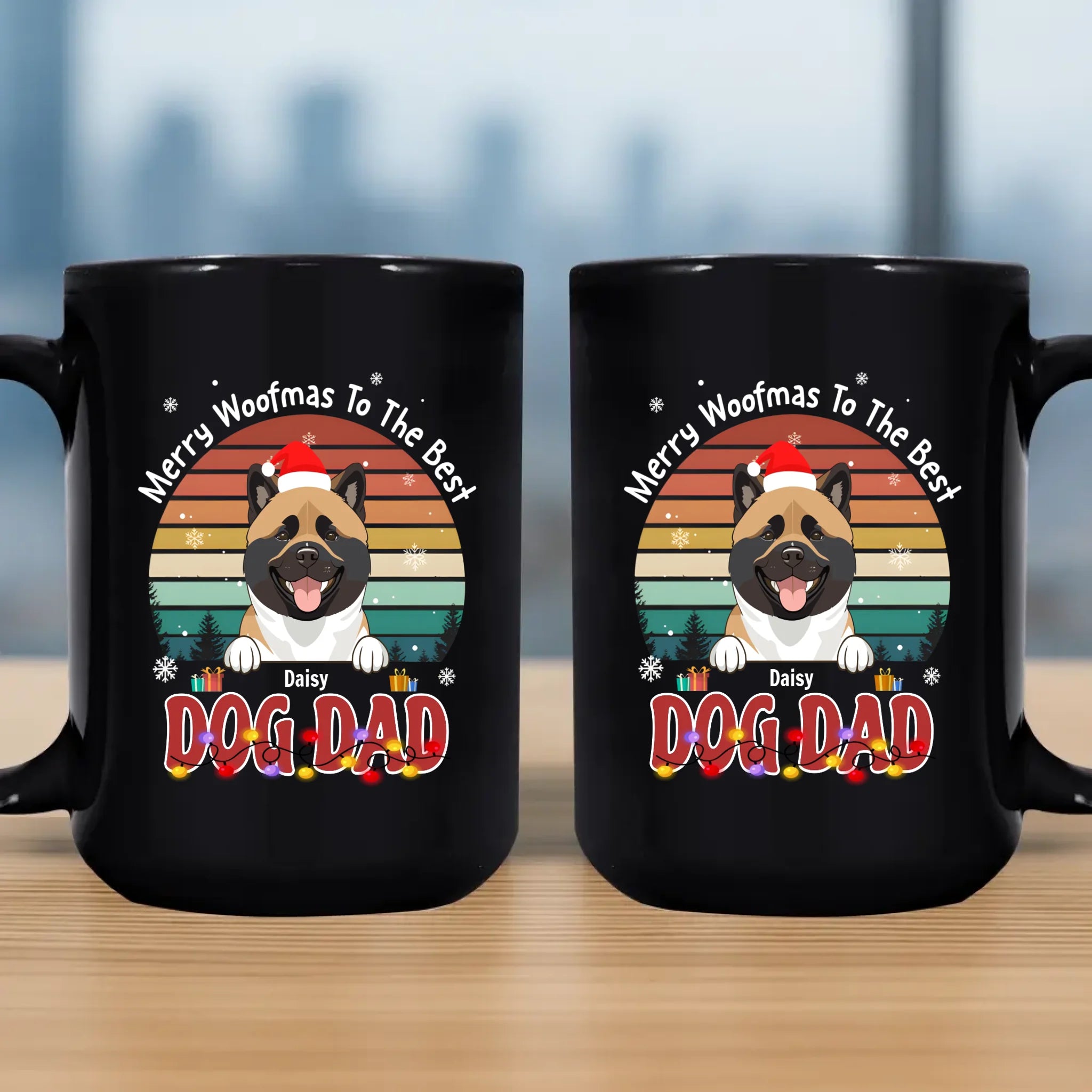 One-of-a-kind Dog Dad Mug - Merry Woofmas To The Best - 89Prints