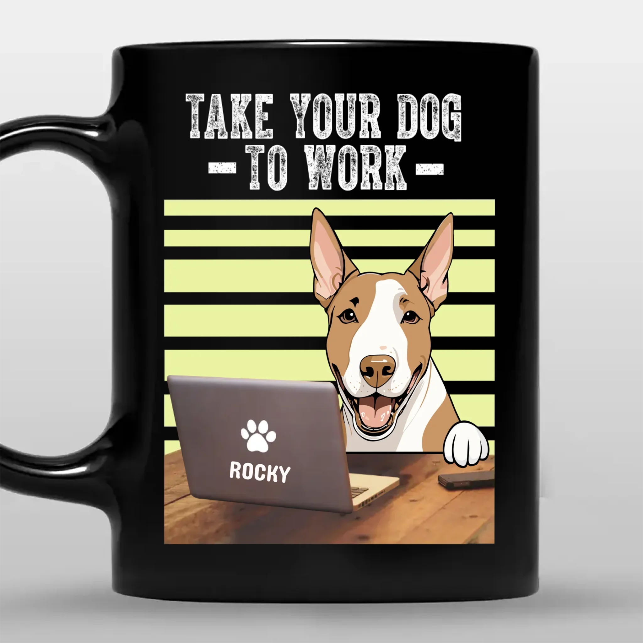 Touching Dog Mug “Take Your Dog To Work” Personalized For Dog Lovers - 89Prints