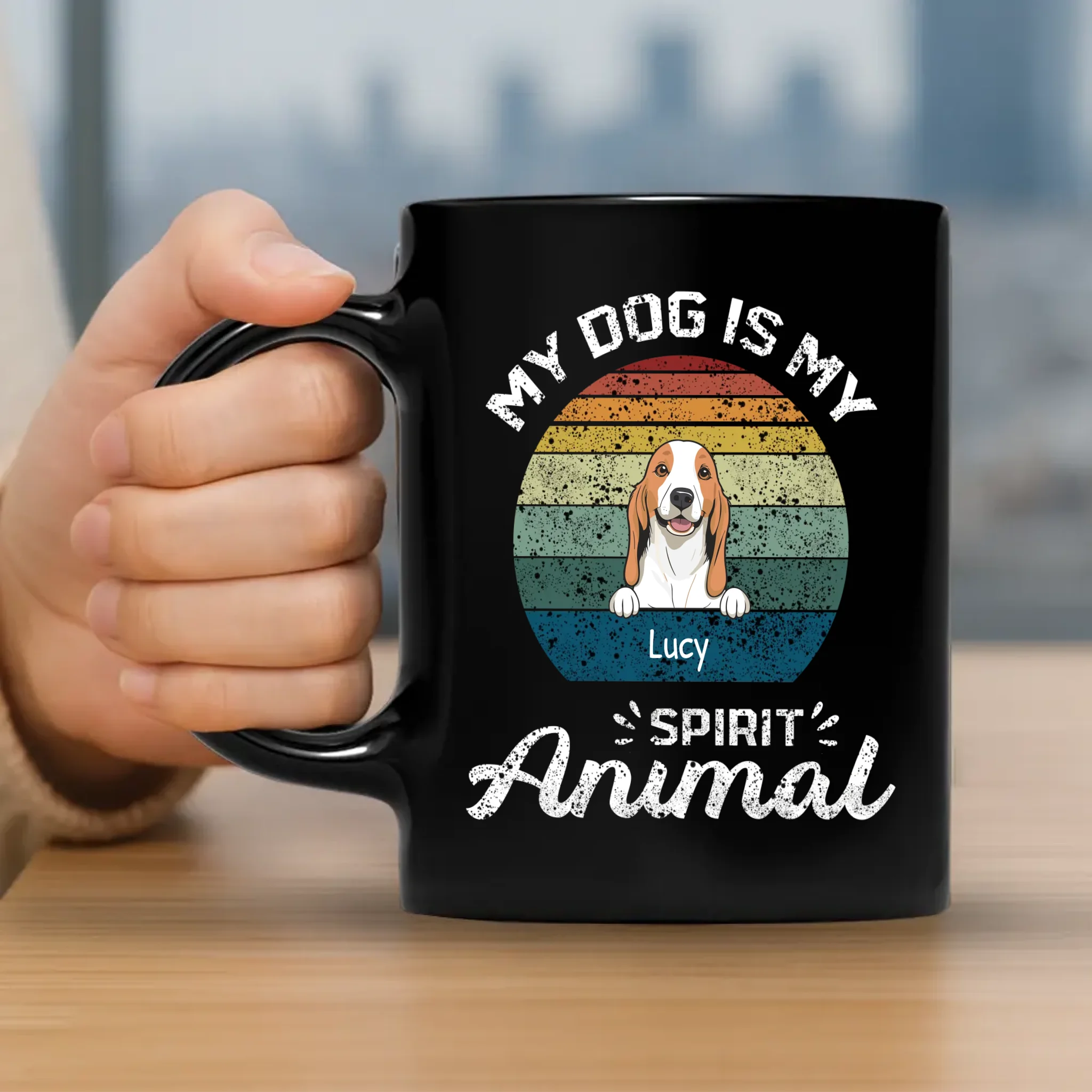 Individualized Dog Mug - My Dog Is My Spirit Animal - 89Prints