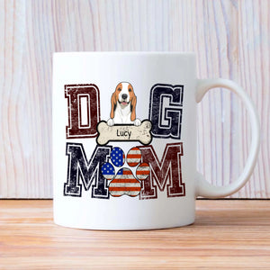 Unique Dog Mom Mug - Customized With Dog's Clipart And Name - 89Prints