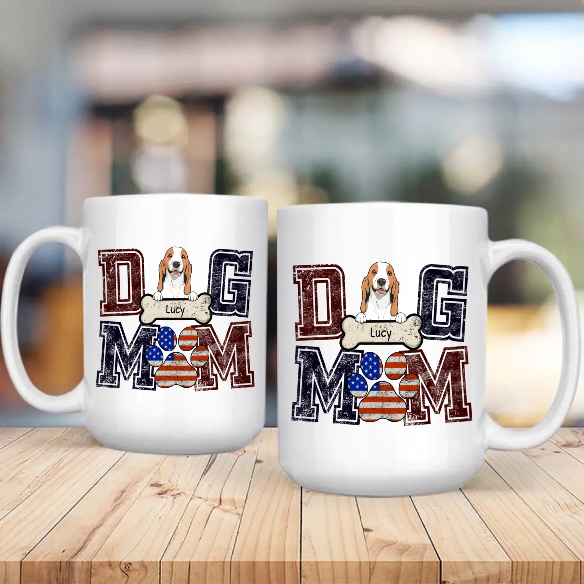 Unique Dog Mom Mug - Customized With Dog's Clipart And Name - 89Prints