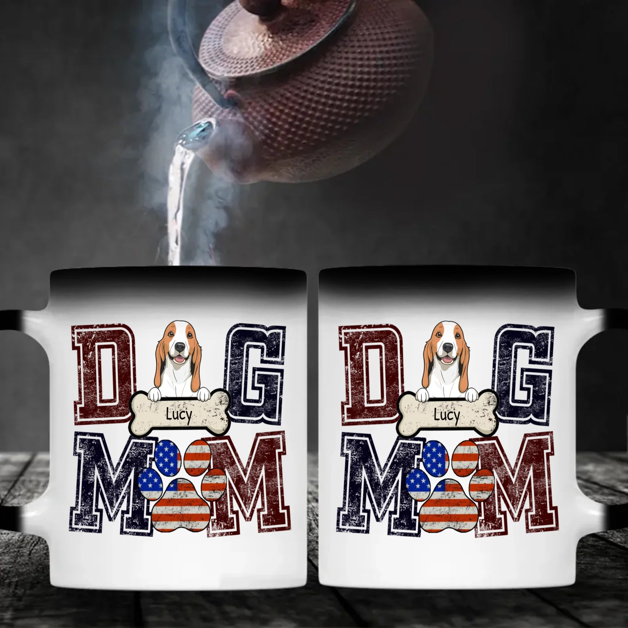 Unique Dog Mom Mug - Customized With Dog's Clipart And Name - 89Prints