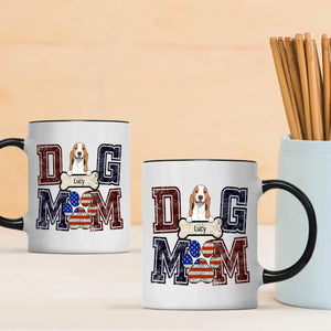 Unique Dog Mom Mug - Customized With Dog's Clipart And Name - 89Prints
