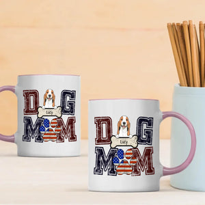 Unique Dog Mom Mug - Customized With Dog's Clipart And Name - 89Prints
