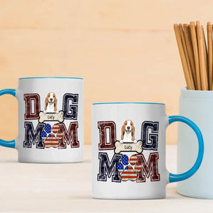 Unique Dog Mom Mug - Customized With Dog's Clipart And Name - 89Prints