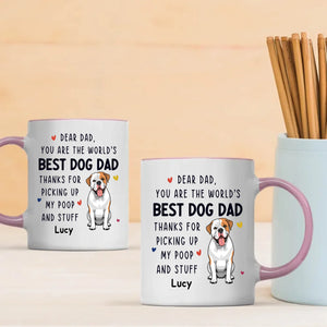 Custom Dog Mug - Dear Dad, You Are The World's - 89Prints