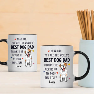 Custom Dog Mug - Dear Dad, You Are The World's - 89Prints