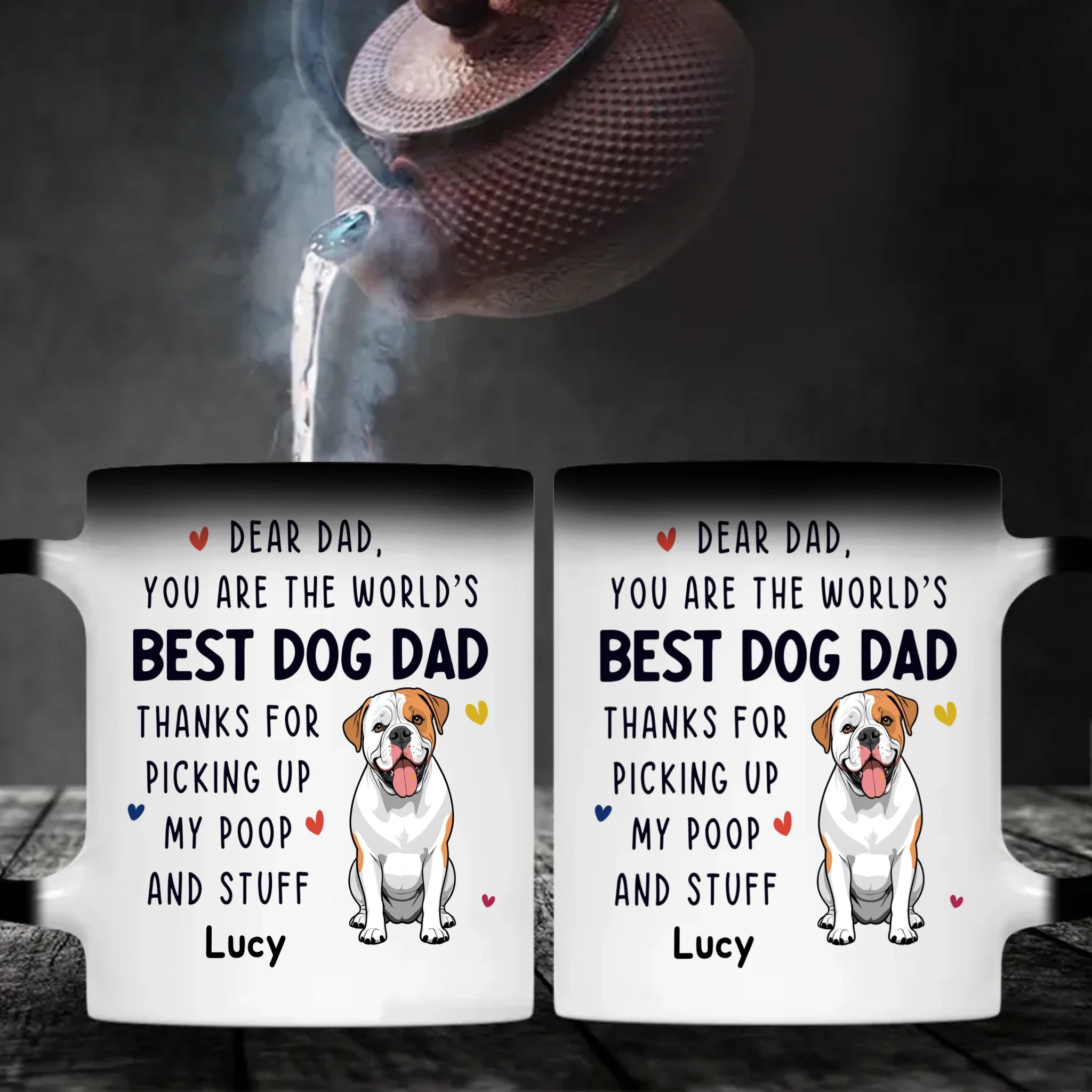 Custom Dog Mug - Dear Dad, You Are The World's - 89Prints