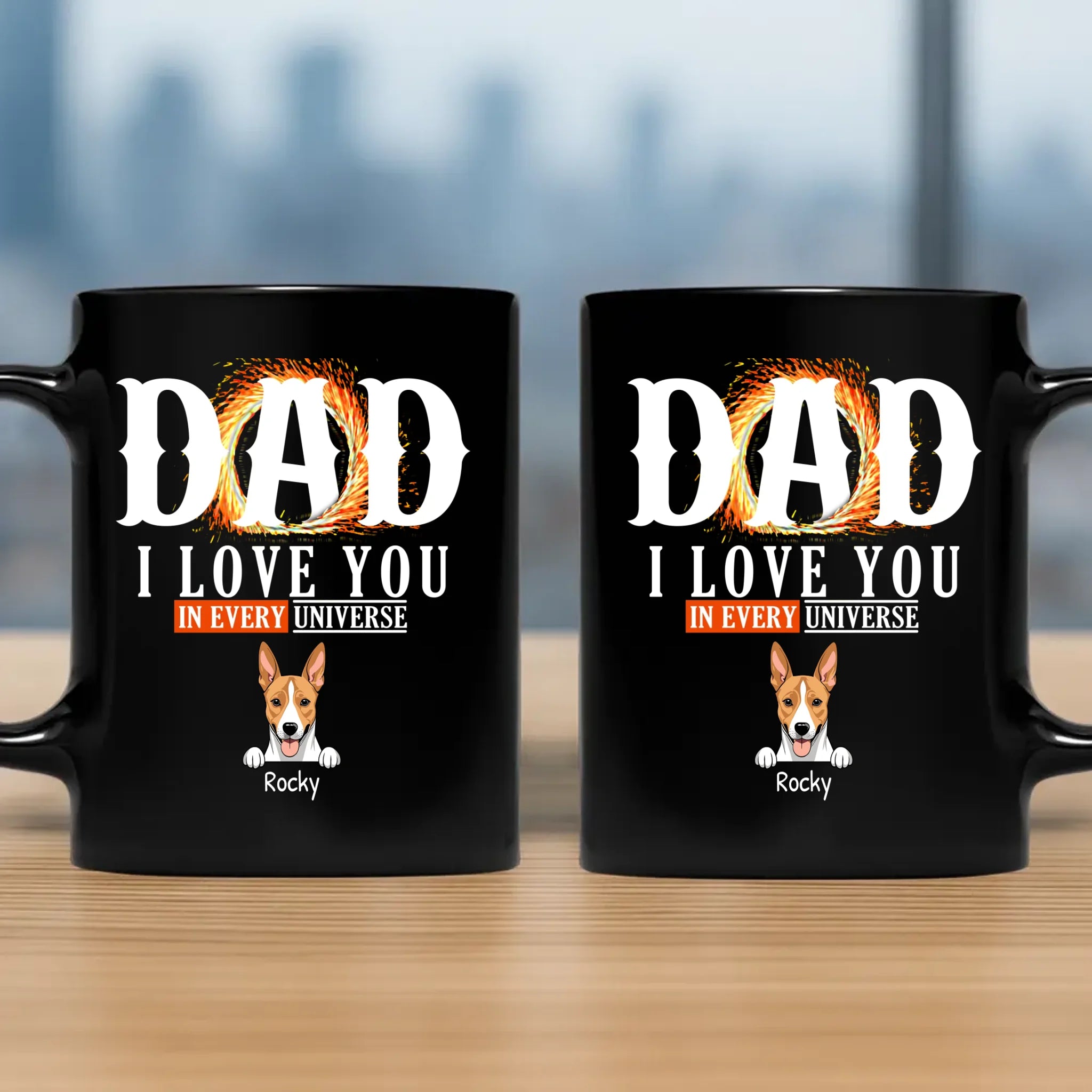 Emotional Personalized Mug With Dog - Dad, I Love You In Every Universe - 89Prints