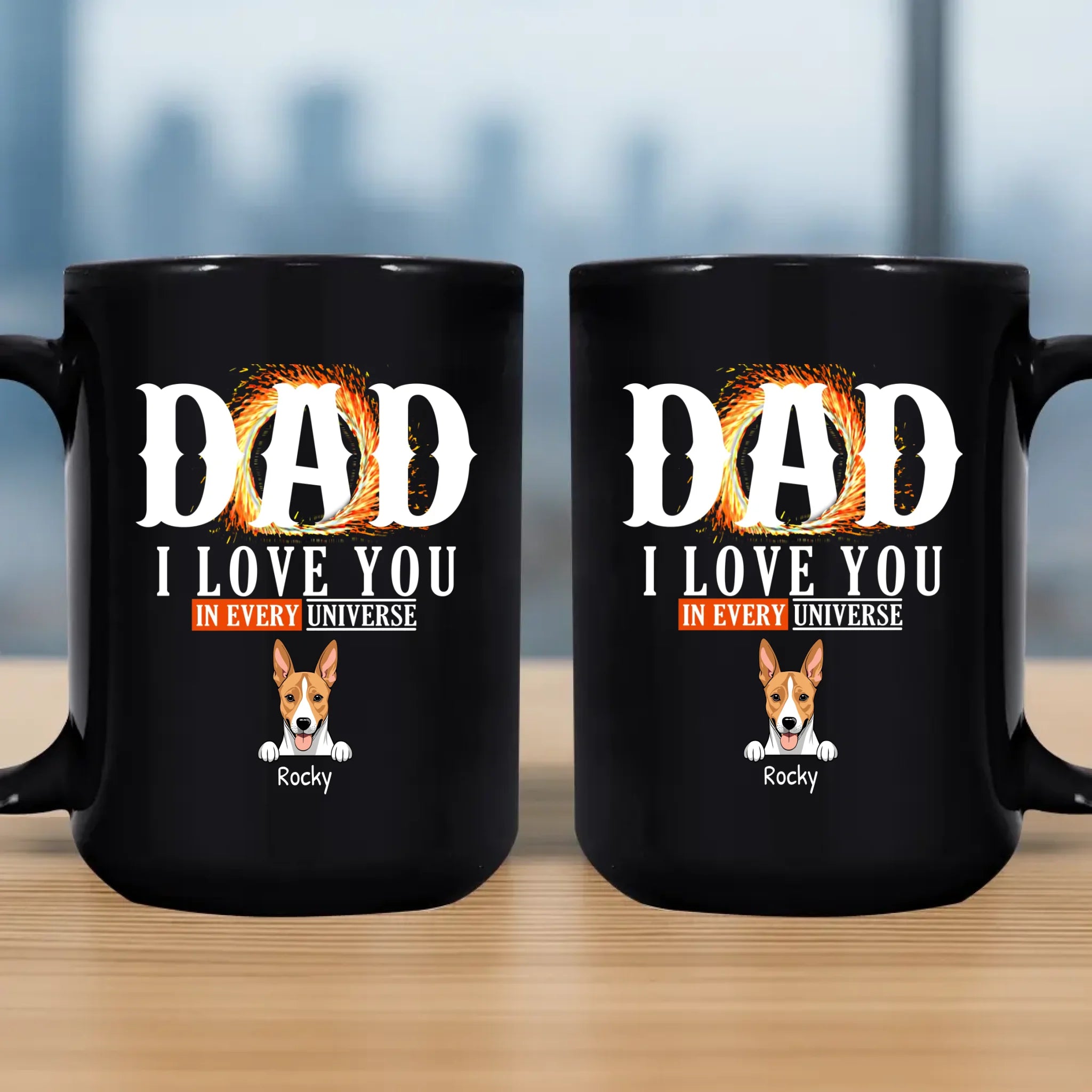 Emotional Personalized Mug With Dog - Dad, I Love You In Every Universe - 89Prints