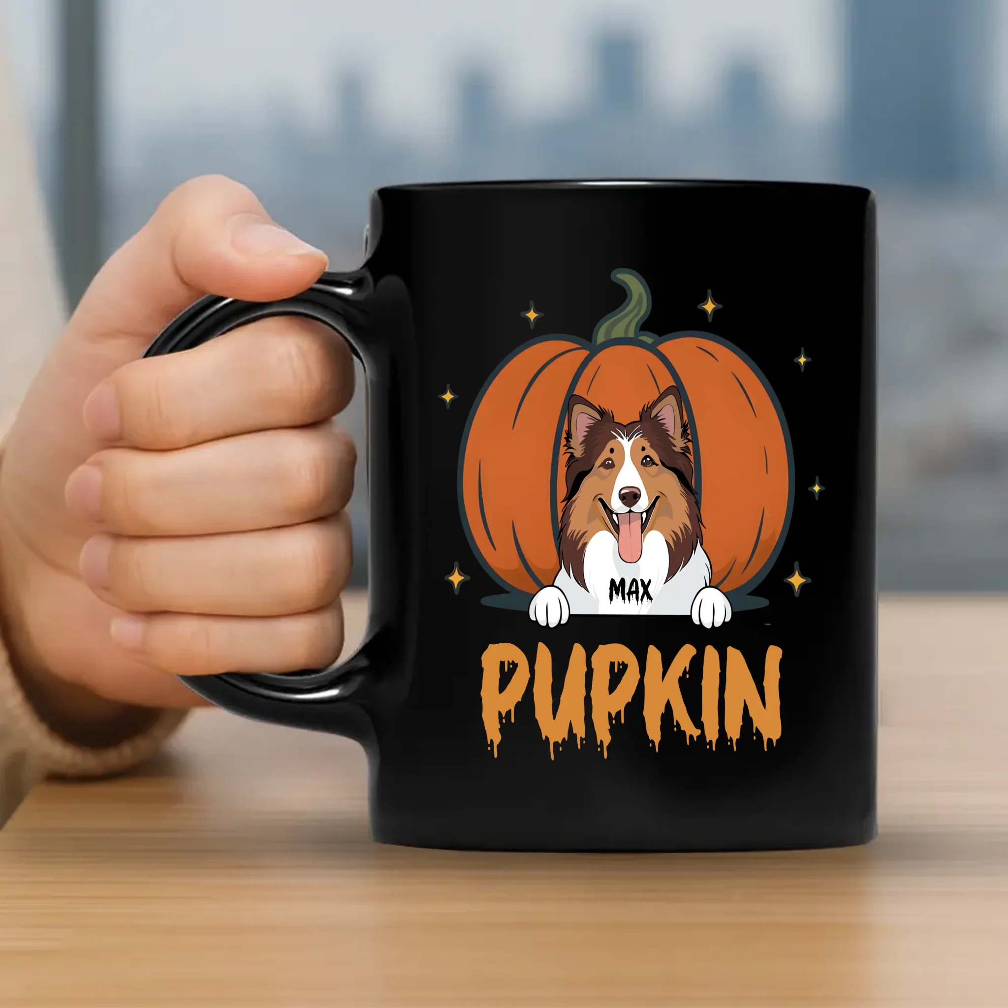 Thoughtful Personalized Dog Mug – Pumpkin Pupkin Halloween Mug With Custom Name – 89Prints