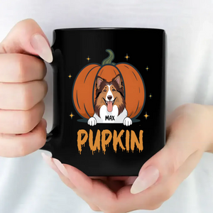 Thoughtful Personalized Dog Mug – Pumpkin Pupkin Halloween Mug With Custom Name – 89Prints