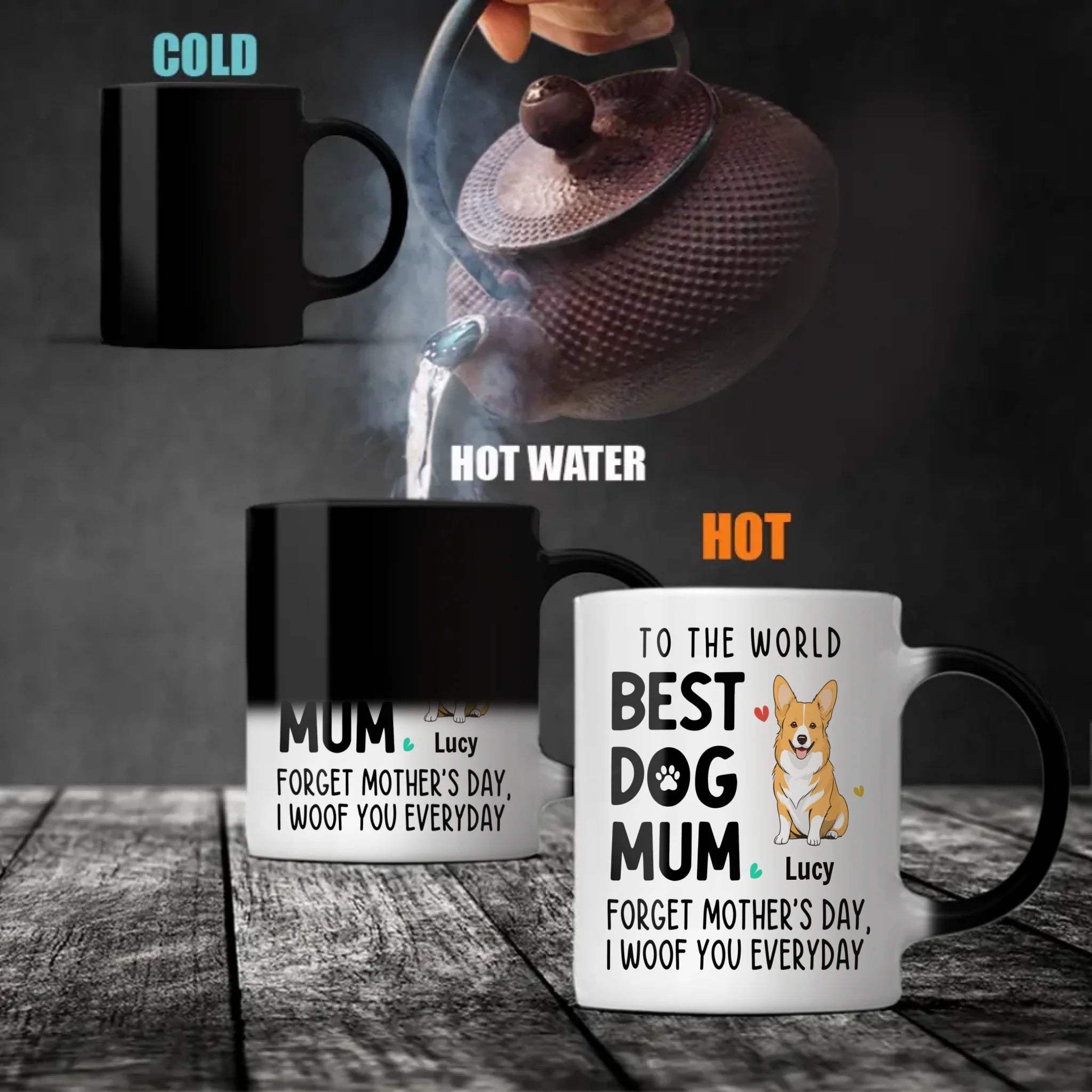 Unforgettable Personalized Mother's Day Mug With Dog - To The World, Best Dog Mum - 89Prints