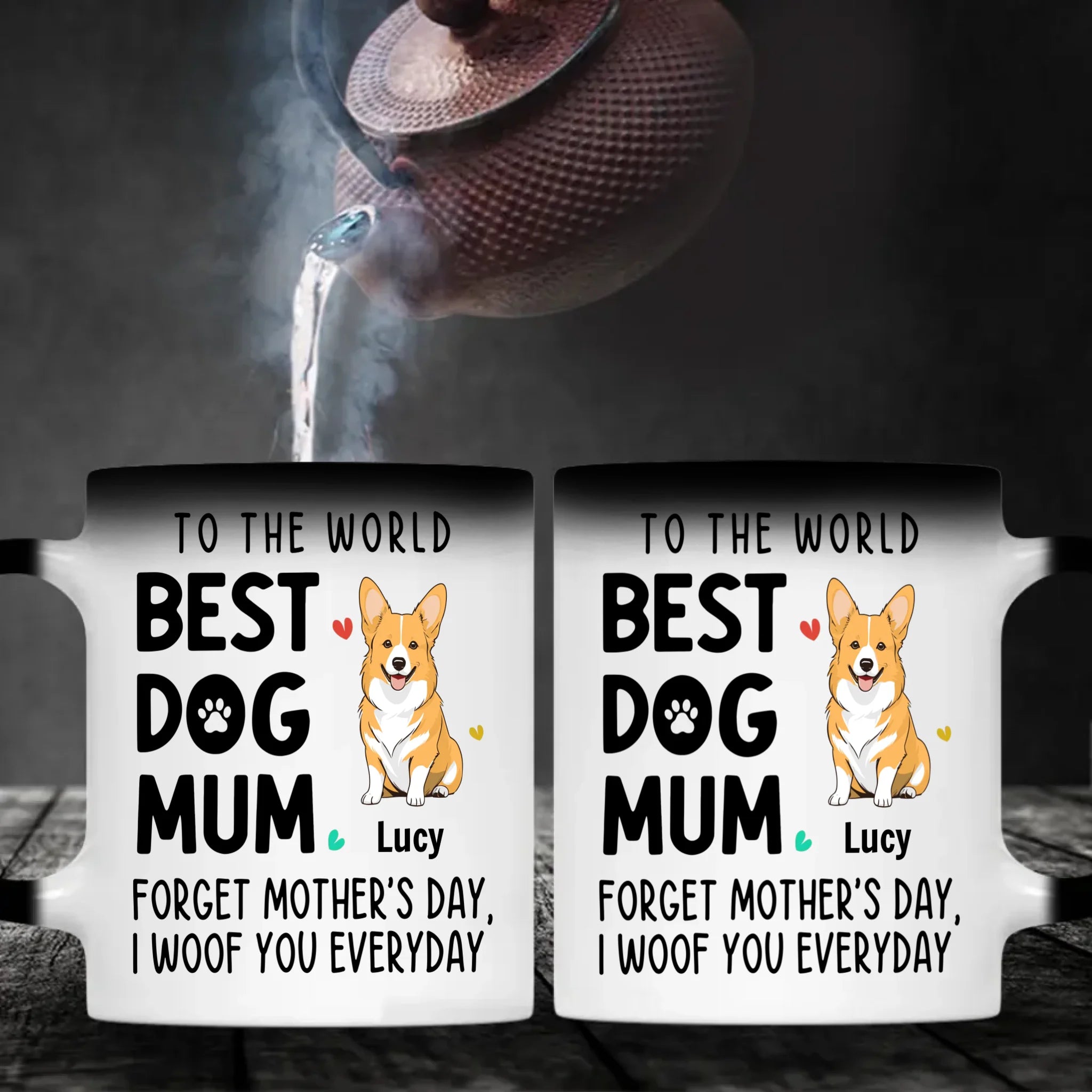 Unforgettable Personalized Mother's Day Mug With Dog - To The World, Best Dog Mum - 89Prints