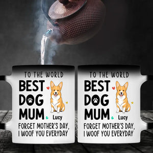 Unforgettable Personalized Mother's Day Mug With Dog - To The World, Best Dog Mum - 89Prints