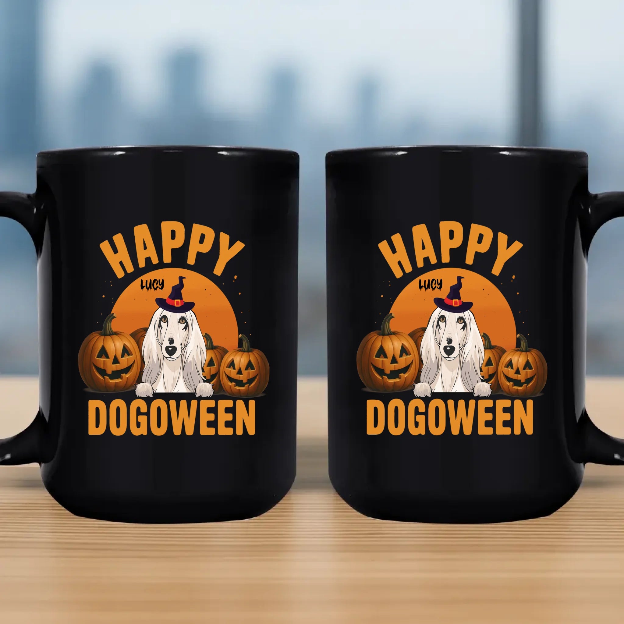 Cherished Personalized Dog Mug – Happy Dogoween Halloween Mug – 89Prints