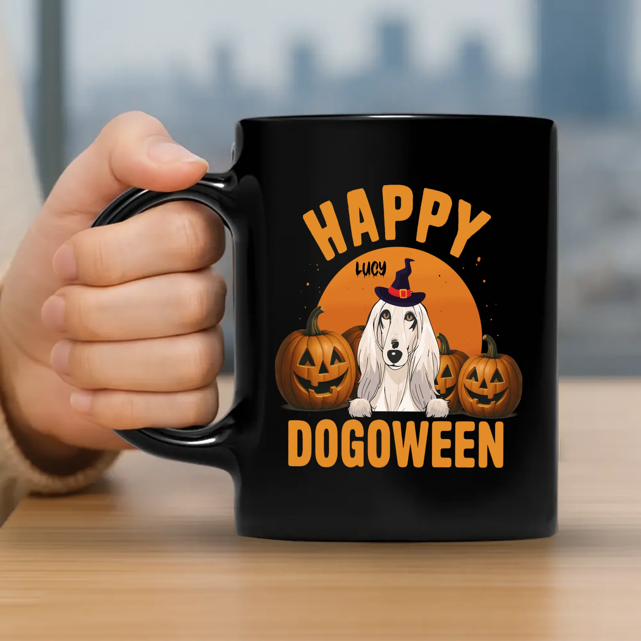 Cherished Personalized Dog Mug – Happy Dogoween Halloween Mug – 89Prints