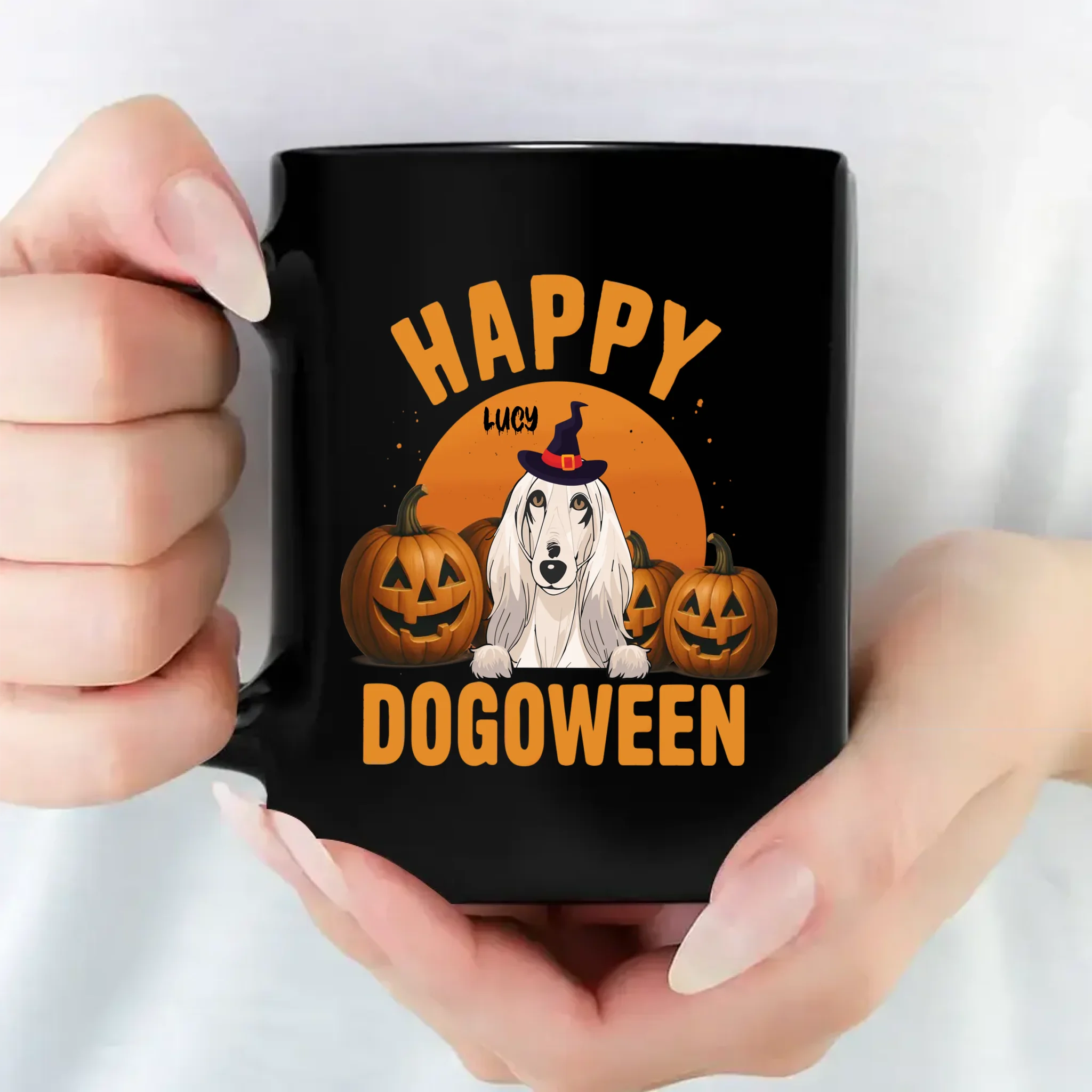 Cherished Personalized Dog Mug – Happy Dogoween Halloween Mug – 89Prints
