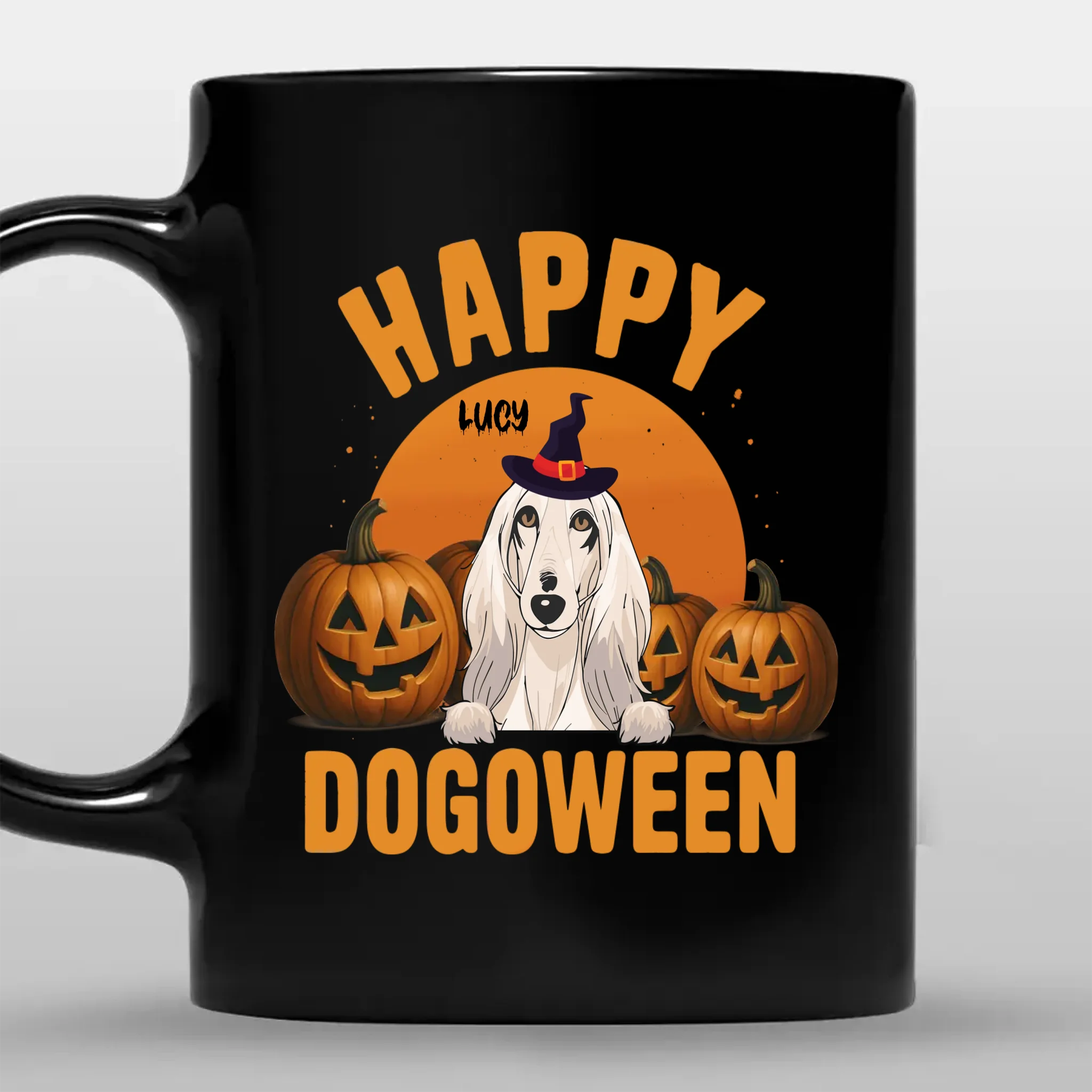 Cherished Personalized Dog Mug – Happy Dogoween Halloween Mug – 89Prints