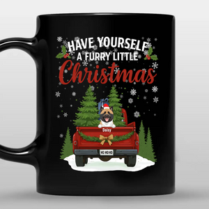 Unique Mug With Dog Clipart - Have Yourself A Furry Little Christmas Gift- 89Prints